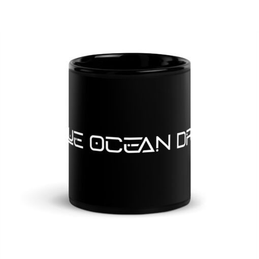 A Blue Ocean Dream - Black Glossy Mug